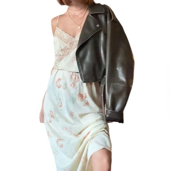 Henson Kickernick Floral Cream Yellow Lace Trim Nightgown Size 34 / S - Picture 8 of 12